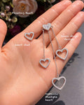 Floating Heart Drop Earrings