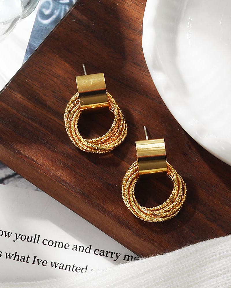 Golden Aura Hoop Earrings