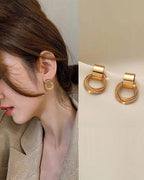 Golden Aura Hoop Earrings