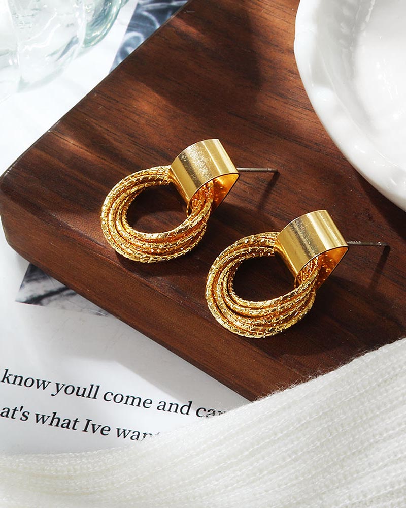 Golden Aura Hoop Earrings
