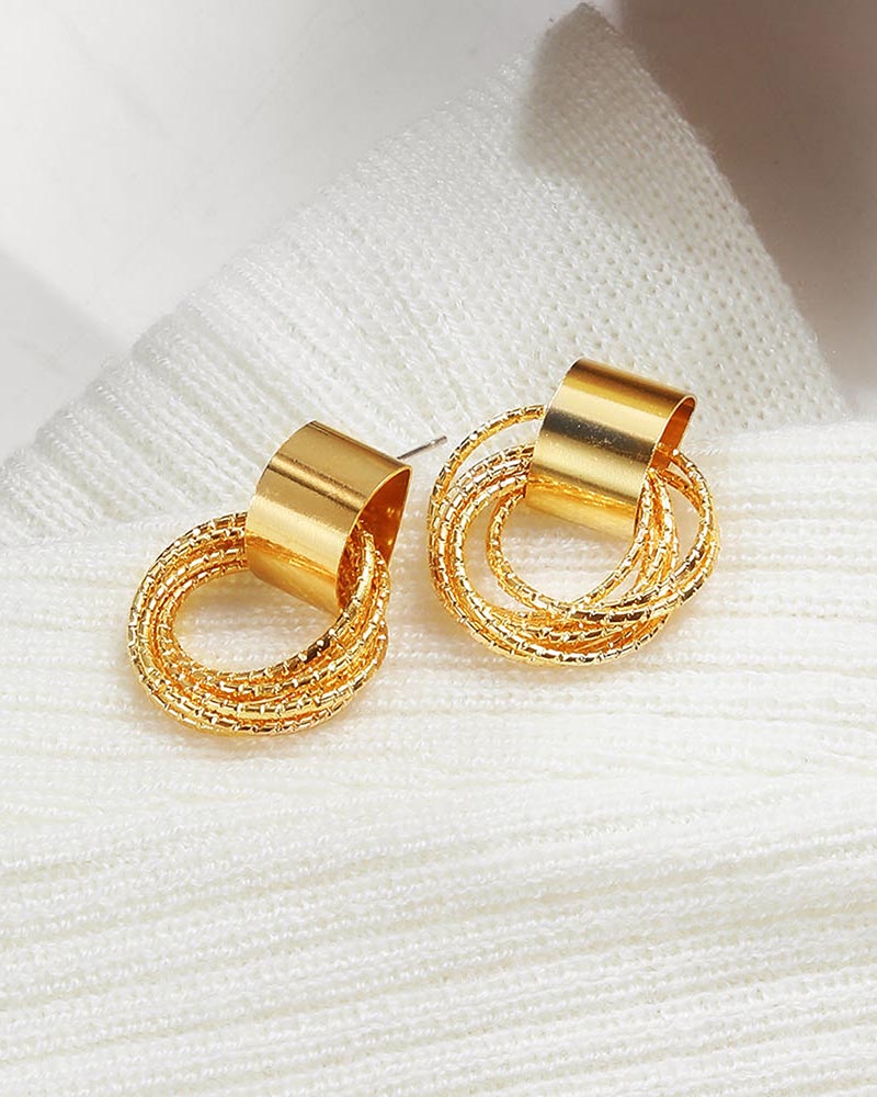 Golden Aura Hoop Earrings