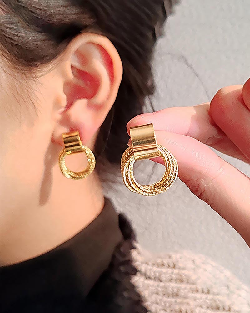 Golden Aura Hoop Earrings