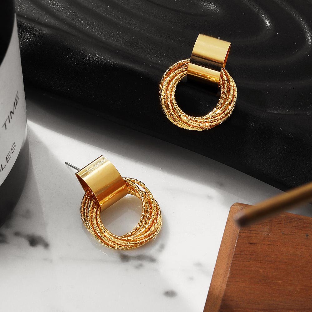 Golden Aura Hoop Earrings