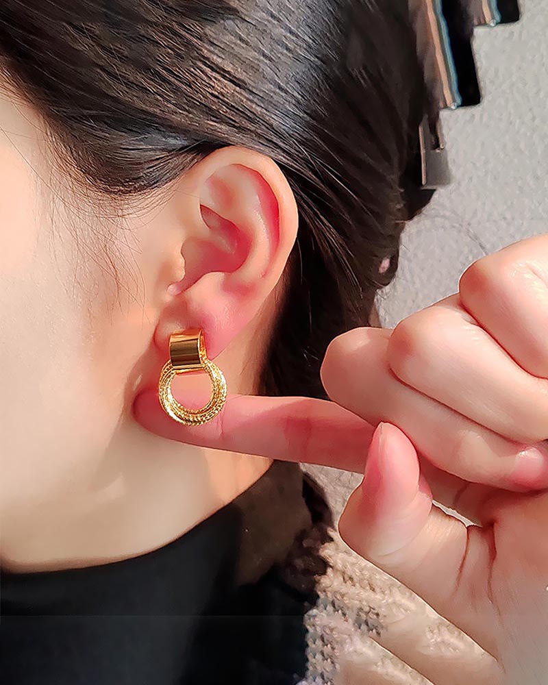 Golden Aura Hoop Earrings