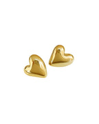 Golden Bliss Heart Studs Earrings