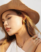 Golden Teardrop Earrings