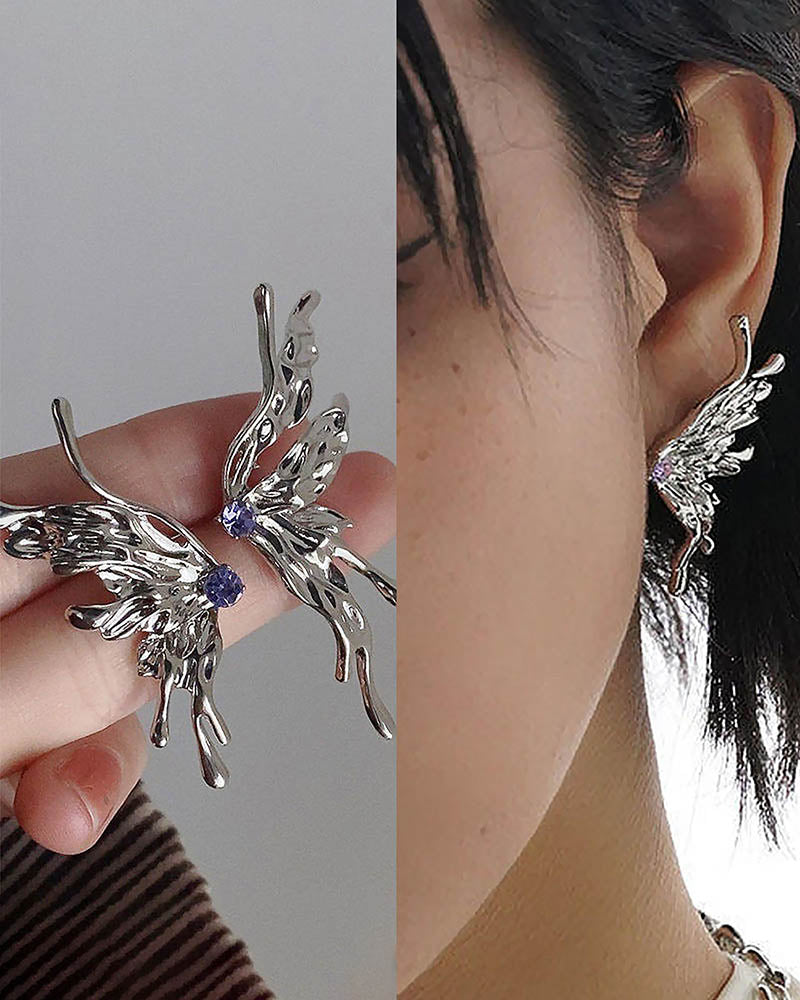 Gothic Wings Drop Earrings