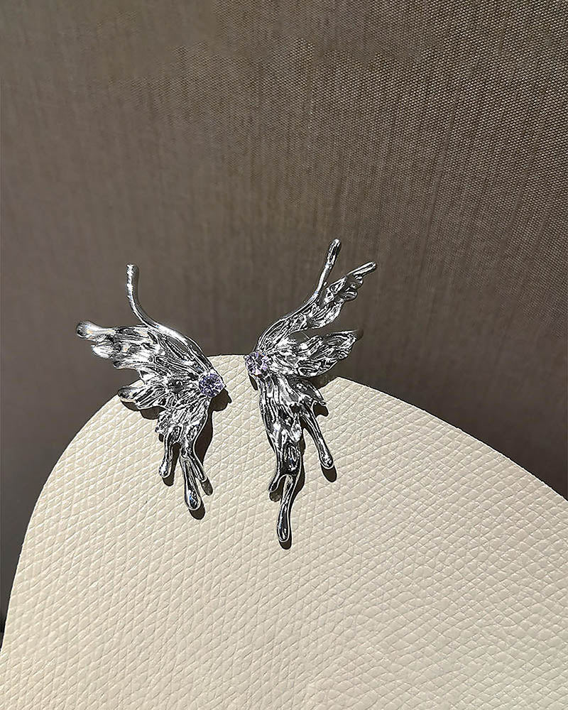 Gothic Wings Drop Earrings