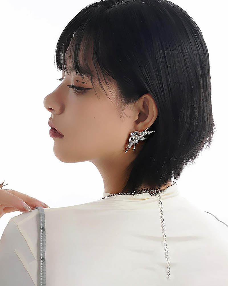 Gothic Wings Drop Earrings