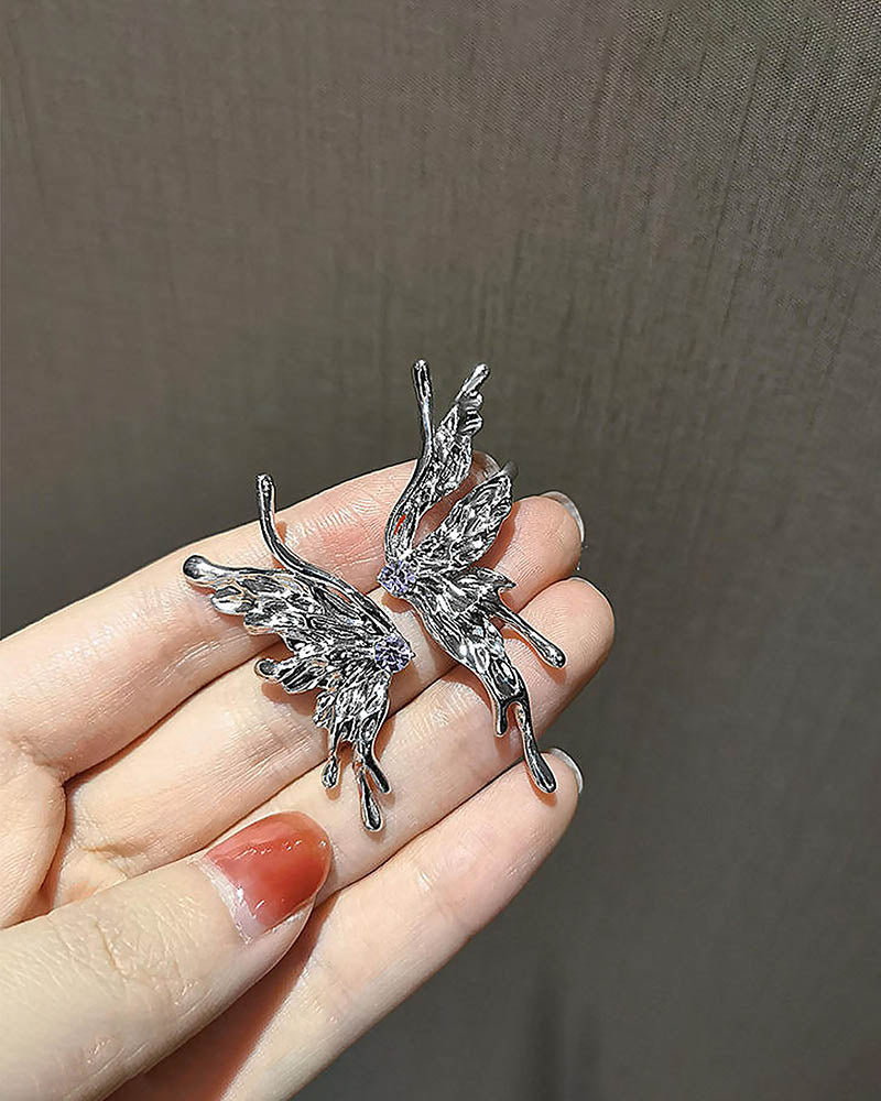 Gothic Wings Drop Earrings