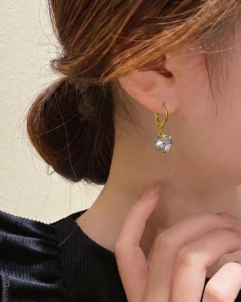 Juliet Heart Huggies Earrings