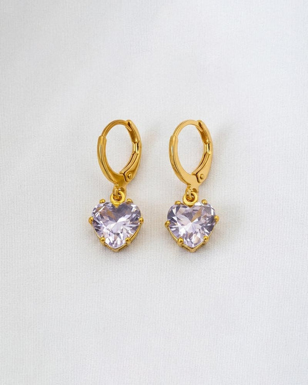 Juliet Heart Huggies Earrings