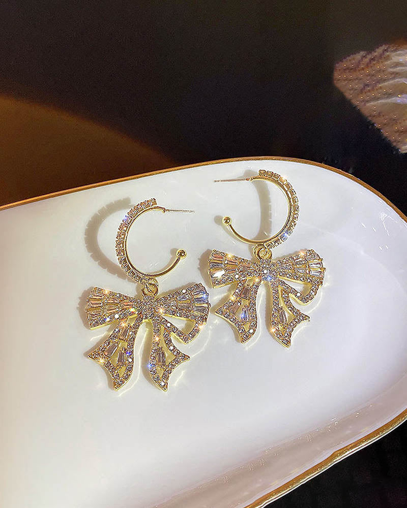 Loving Bow Drop Earrings
