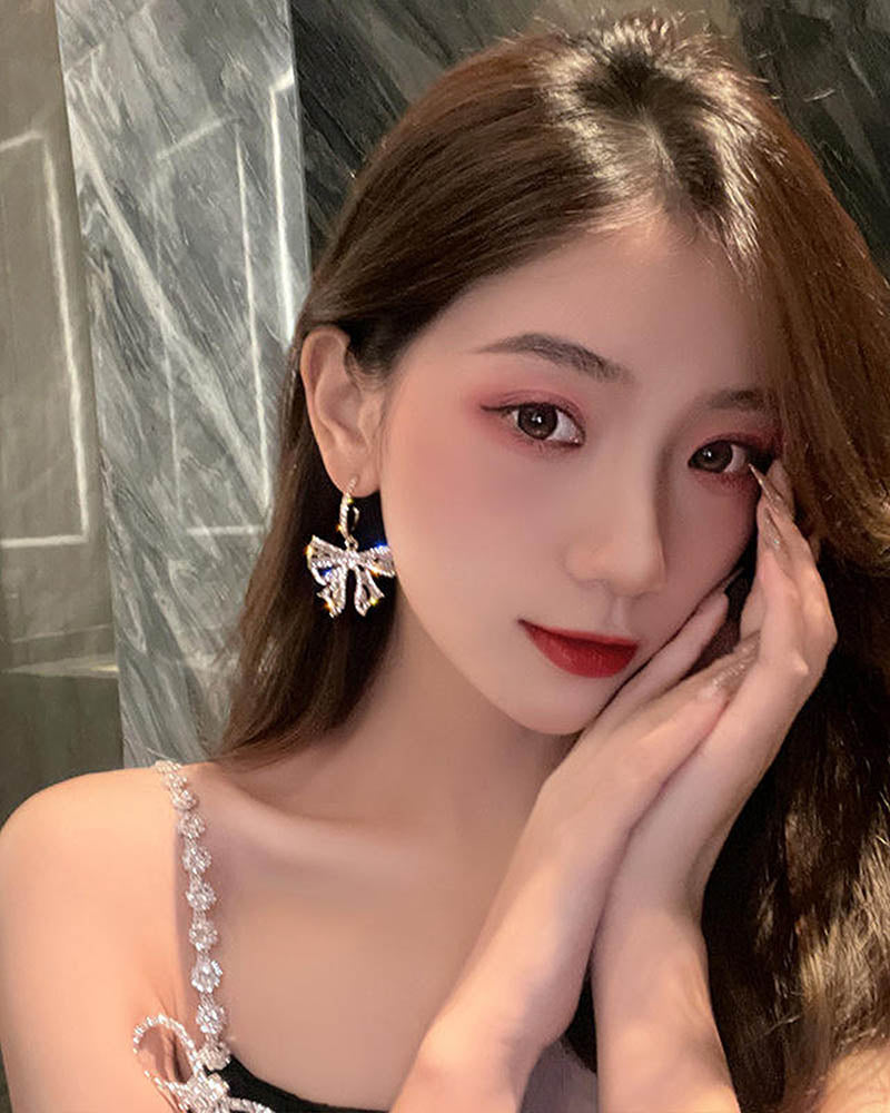 Loving Bow Drop Earrings