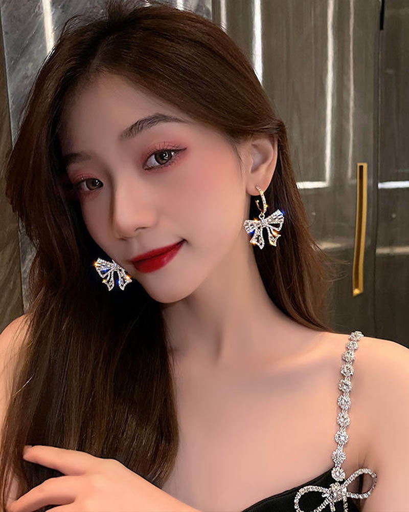 Loving Bow Drop Earrings