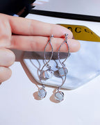Lunar Orbit Dangle Earrings