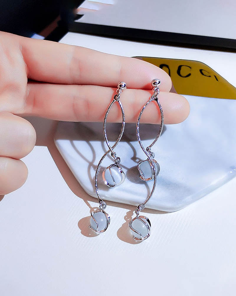 Lunar Orbit Dangle Earrings