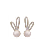 Luna Bunny Silver Stud Earrings