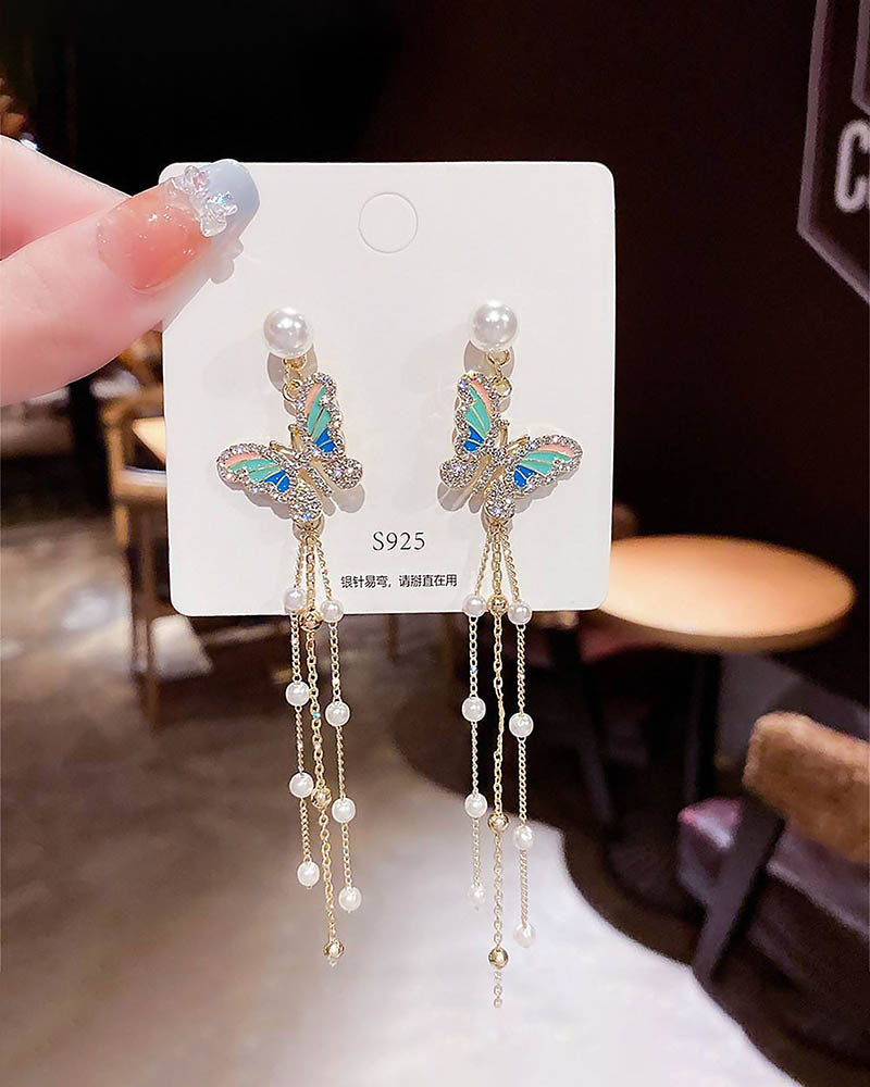 Lunar Butterfly Drop Earrings