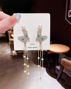Lunar Butterfly Drop Earrings