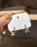 Mermaid Pearl Stud Drop Earrings