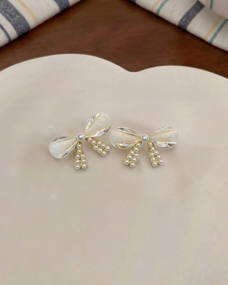Moon Bow Stud Earrings
