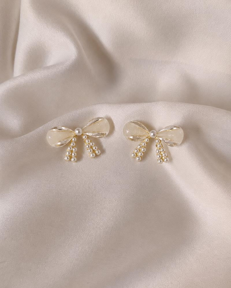 Moon Bow Stud Earrings