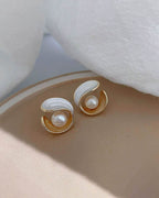 Oyster Pearl Drop Earrings