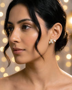 Pearl Bow Kiss Earrings