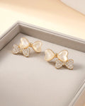 Pearl Bow Kiss Earrings