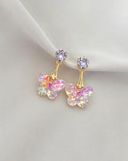 Prism Butterfly Wings Stud Drop Earrings