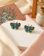 Ruby Butterfly Earrings
