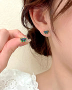 Ruby Butterfly Earrings