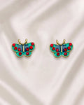Ruby Butterfly Earrings