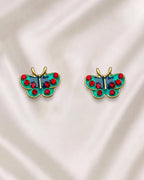 Ruby Butterfly Earrings