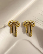 Scalloped Bow Earrings