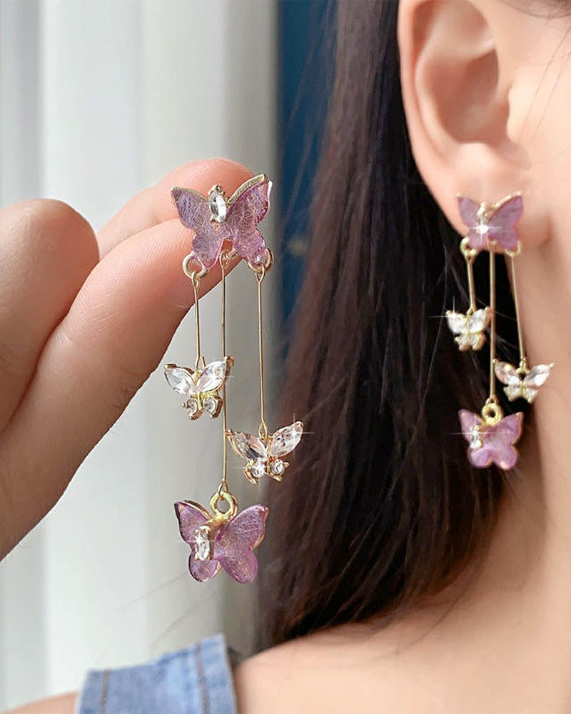 Twilight Butterfly Dangle Earrings