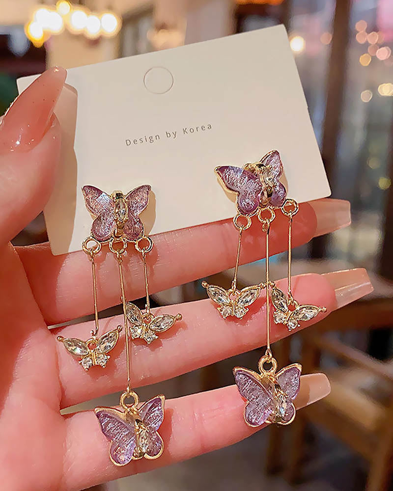 Twilight Butterfly Dangle Earrings