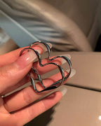 Twisted Heart Hoop Earrings