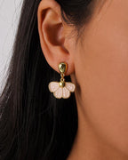 Vintage Scallop Drop Earrings